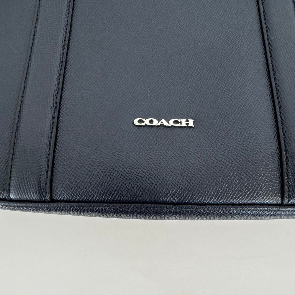 Coach Perry Slim Structured Briefcase Laptop Bag Blue Crossgrain Leather F59057 - Picture 12 of 16